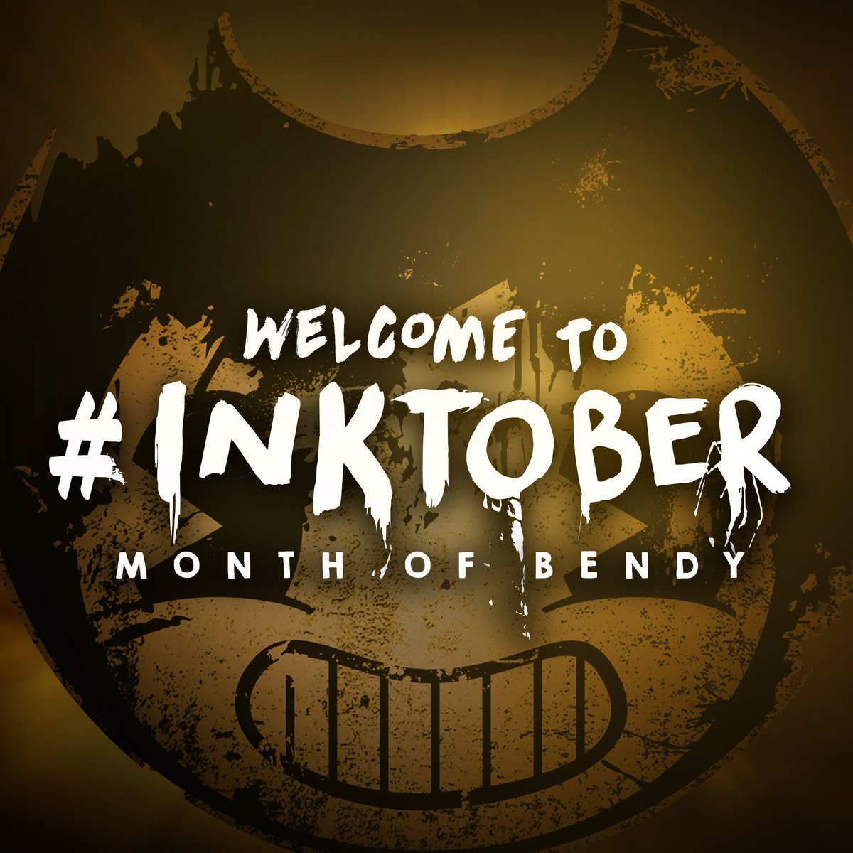 Bendy's tweet photo. In through the trees and leaves, it's getting darker all around. It's that time of year, the month of Bendy! Welcome to #Inktober, little sheep! #BATIM https://t.co/aJJPp4gloq