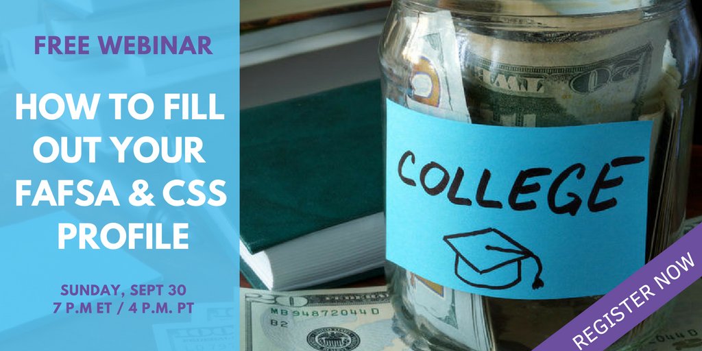 applymeapp's tweet photo. Final reminder! This Sunday, we’re hosting our next Webinar! “FAFSA &amp; CSS PROFILE: SOLVING THE MYSTERY OF FINANCIAL AID FORMS”.  Learn how to fill out your financial aid applications in less than 30 minutes! 
Register here: https://t.co/4hoRstm7Hs https://t.co/GEbVX5F9KB