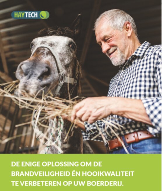 Hooibroei's tweet photo. Stoffig hooi? 
Wees alert op mycotoxine vorming in uw hooi.

Haytech registreerd 24/7 de temperatuur stijging in uw hooibalen.
#hooibroei #voerkwaliteit #Iot #Sensor #quanturi https://t.co/eEpoLfP7bZ