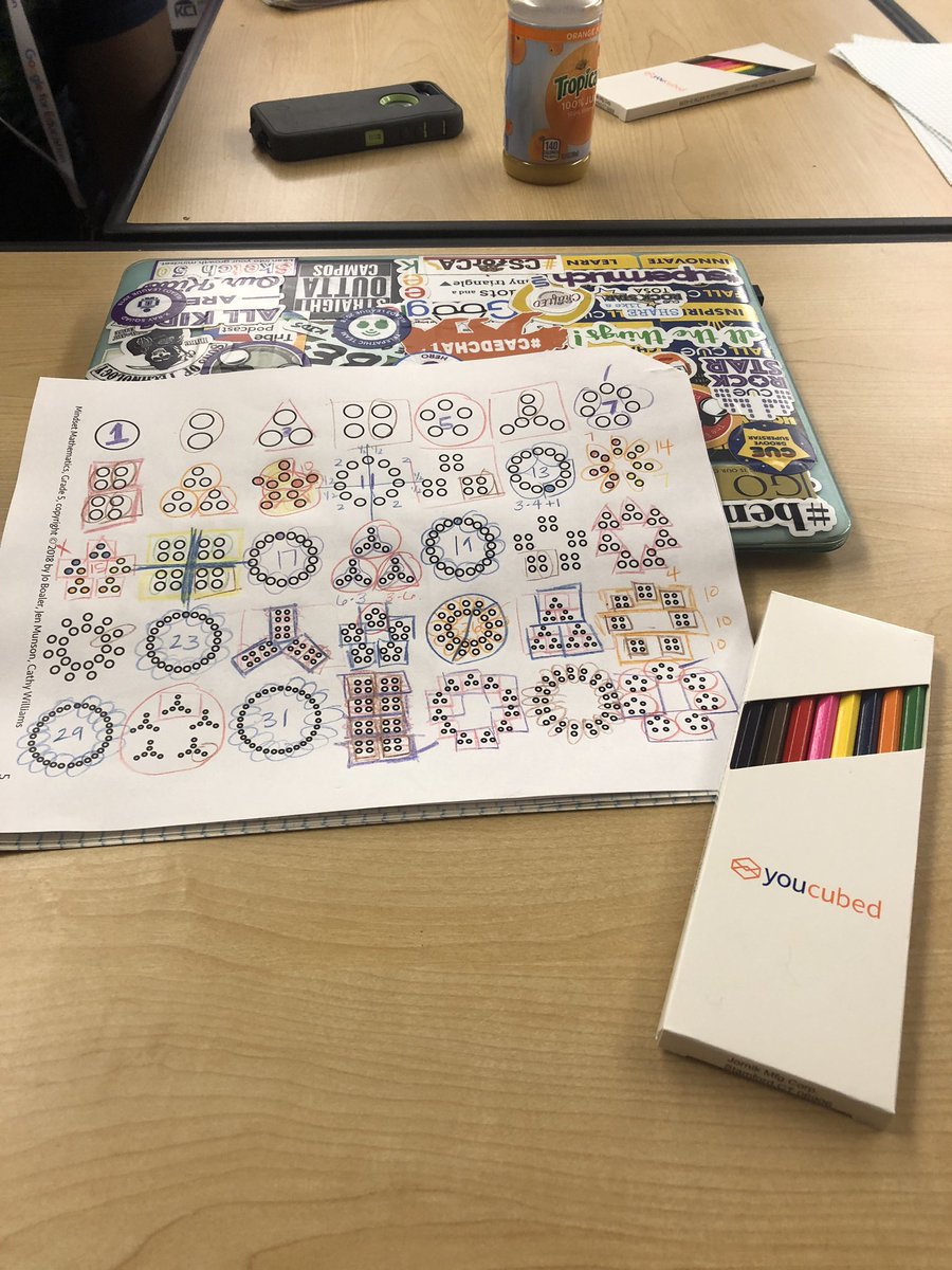 Cbustamante2222's tweet photo. So this happened today! Got to listen to @joboaler speak and I got to do math with @chaoskeeper11 & Jo and then I got my book signed. #fangirl #googlekci @YouCubedOrg https://t.co/ezuXRdD7BS
