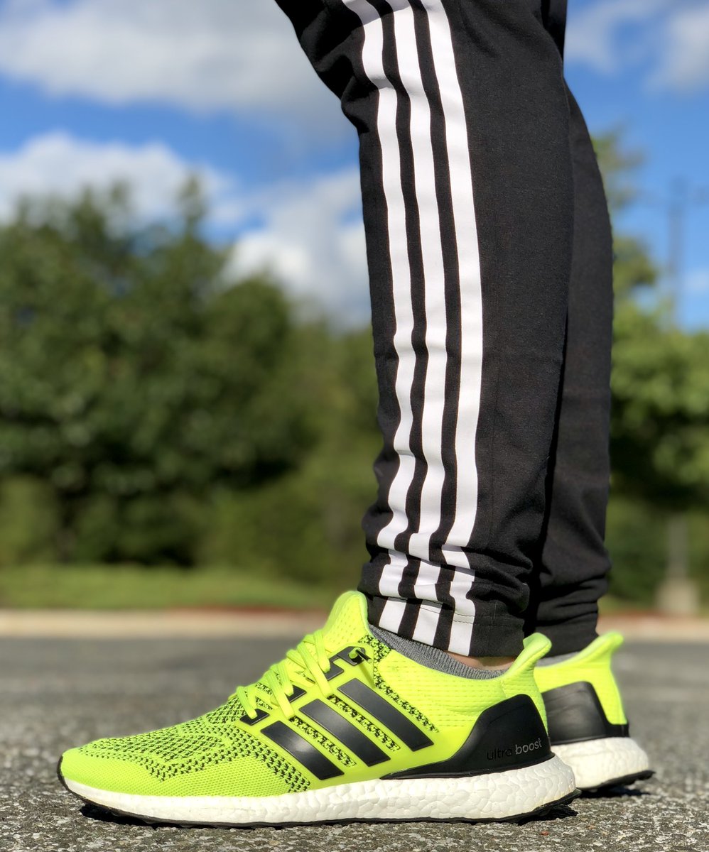 ultra boost solar yellow on feet