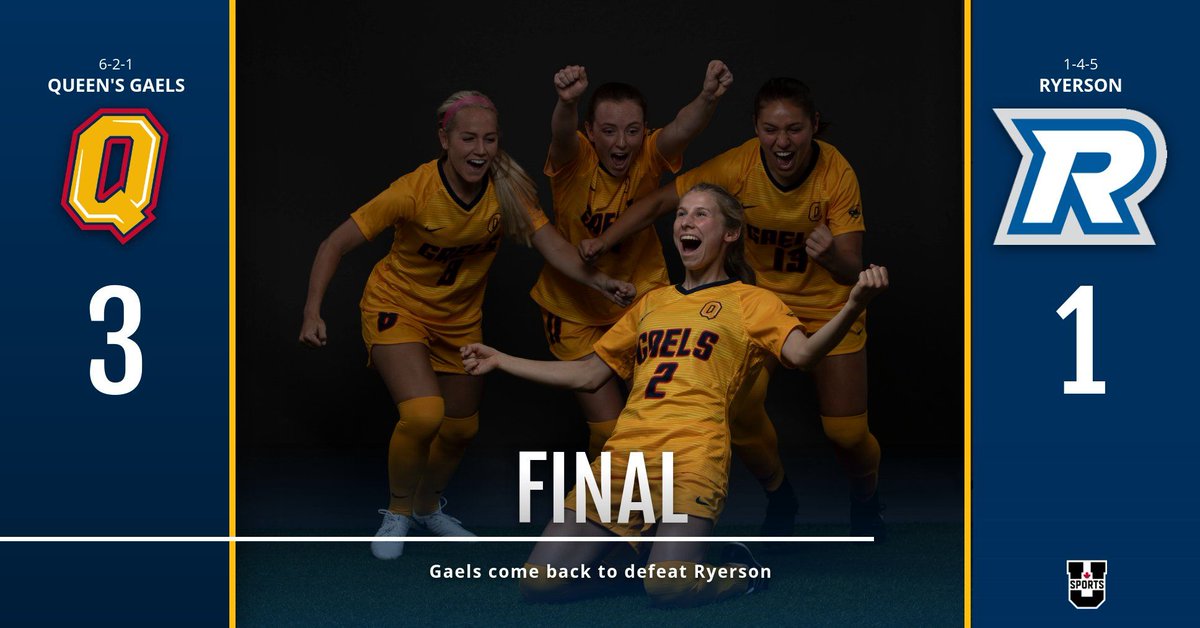 queensgaels's tweet photo. W️⚽️ - Gaels come back to take down Ryerson with a big road win #LeadTheWay https://t.co/4ZswtK5XyF