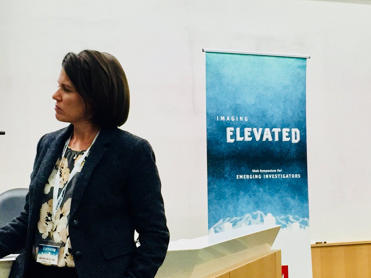 Allison Payne, PhD: the serious face of #ImagingElevated2018 ⁦<a href="/UofUHealth/">University of Utah Health</a>⁩