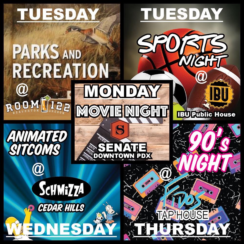 StumptownTrivia's tweet photo. Themes are back! Join us next week at any of these amazing local spots for a fun test of your knowledge & creativity while enjoying great food & beverage options.
#Portland #Beaverton #Tigard #PDX #DowntownPDX #PDXEvents #Trivia #CedarHills #ThemedTrivia #Stumptown #PNW https://t.co/8RXUf6Mcm1