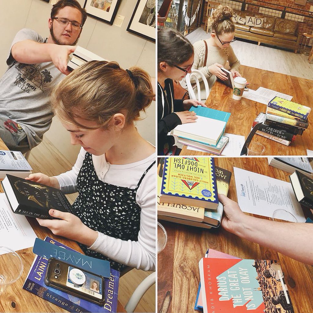 MeaganMacvie's tweet photo. After a tough week, spent the day at my local bookstore with @GKByrne and a group of bookish teens talking YA lit. What a balm to my soul!
#amreading #SaturdayMorning #SaturdayThoughts #TeenLAB https://t.co/ES7IPRa8tQ