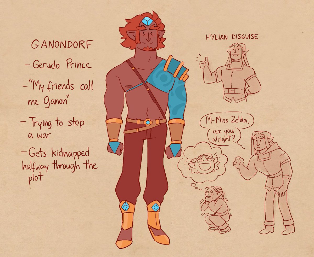 i made some more notes on this concept. wolf boss link is a reference to pig ganon, for the record 