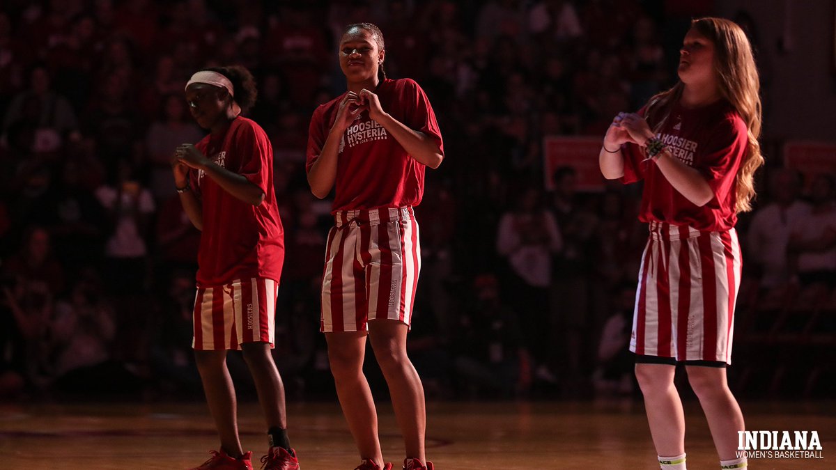 IndianaWBB's tweet photo. Basketball season got us in our feelings. 💃

#HoosierHysteria #iuwbb ⚪️🔴 https://t.co/DrxHTw0ANH