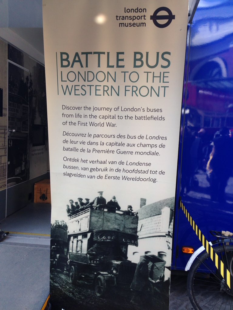 kmt157's tweet photo. Fab, fun packed day. 
First stop @ltmuseum to see the last four B-Type buses (the first reliable mass-produced motor bus), which were in use in London pre WW1, 3 being used as a #BattleBus during the war. #4buses #100years https://t.co/NGPahZbz6F