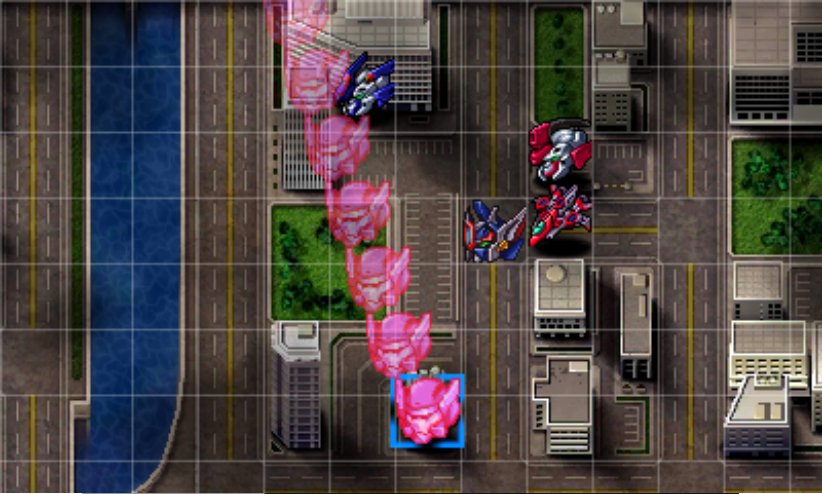 superrobotwars's tweet photo. The special effect of unit movement on a map when it is in Trans-Am mode. #SRW #スパロボ #SRWUX https://t.co/ZT2dfG85x3