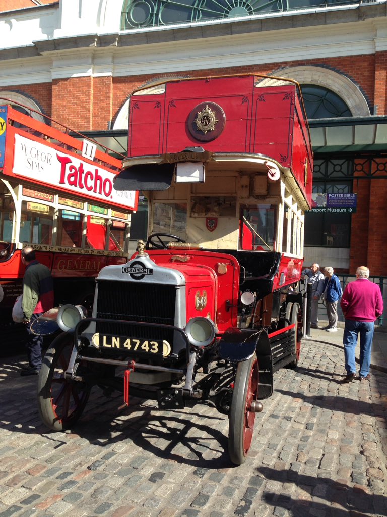 kmt157's tweet photo. B43, known as 'Ole Bill', was built in 1911, and spent WW1 in France and Belgium transporting troops. 
@ltmuseum @I_W_M
#4buses #BattleBus #100years https://t.co/cn0ILNzjRU