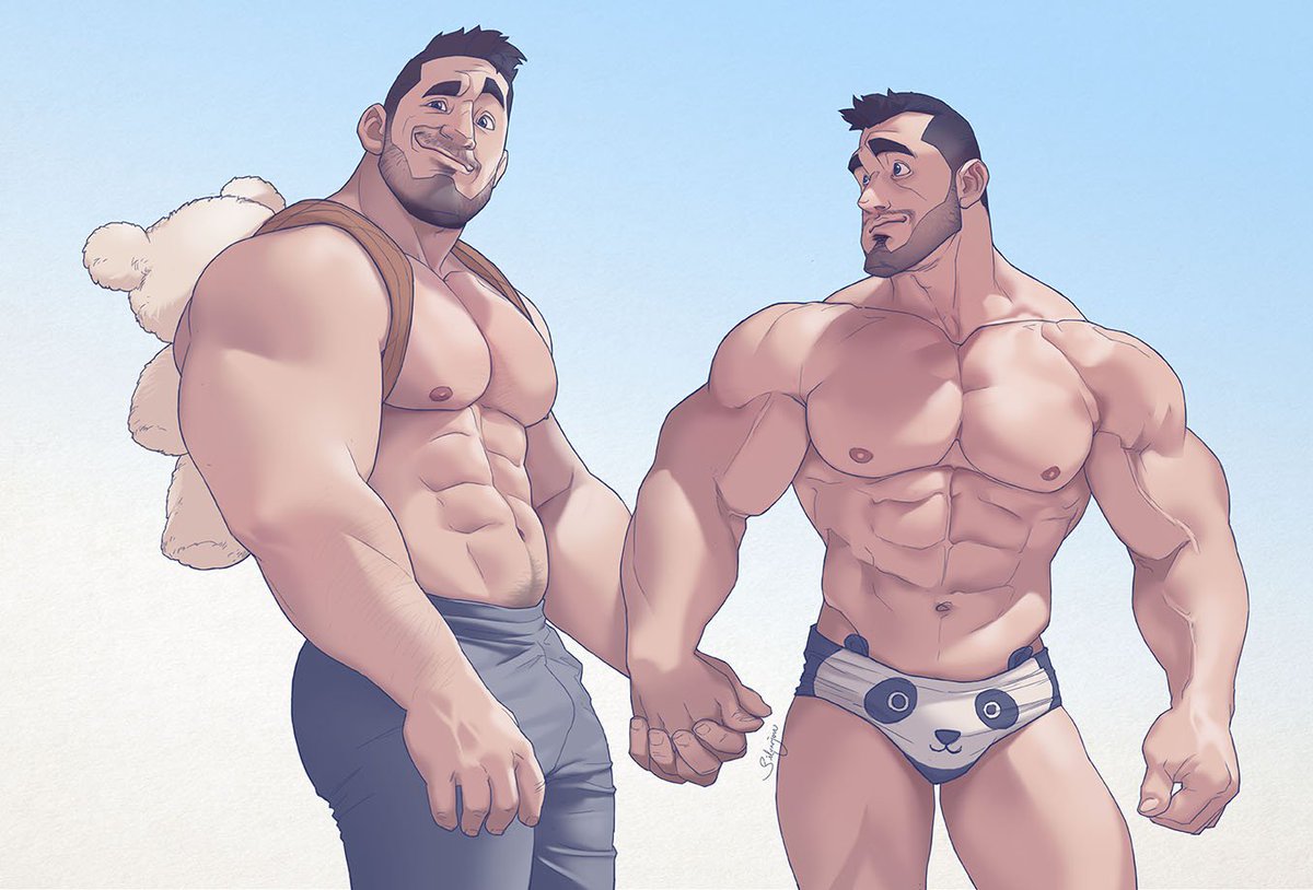 Gay muscle drawing