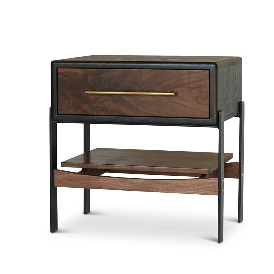 2point54's tweet photo. New release of our Marin side table. Made from black oak, walnut, black matte mild steel and brass. Solid and built to last! #yyc #interiordesign #woodworking #handcraft #metalwork #sidetable #nightstand #handmadefurniture #handmade #design #woodcraft #finefurniture #furniture https://t.co/N4dDJhJEqg
