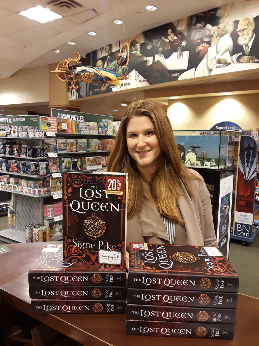 BNSeattle's tweet photo. @SignePike has stopped in to sign her book The Lost Queen. Come in and pick up a copy today if you would like to try a great new writer. #SignePike #MembersSaveEveryday #SignedBooks https://t.co/uI9lACEYad