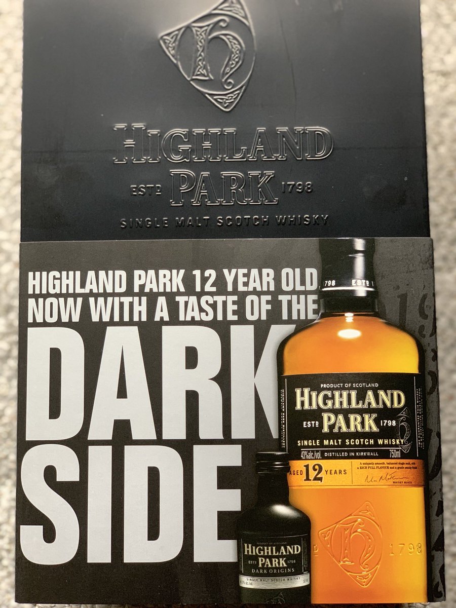 Sweet Deal! Picked up a bottle of 12 year <a href="/HighlandPark/">Highland Park Whisky</a> and came with a mini of Dark Orgins! Can’t wait to try them both!! Which one first!?

@HighlandParkUS 

#scotch #highlandpark #highlandpark12 #highlandparkdarkorigins #scotchminis #whiskey #scotchwhisky
