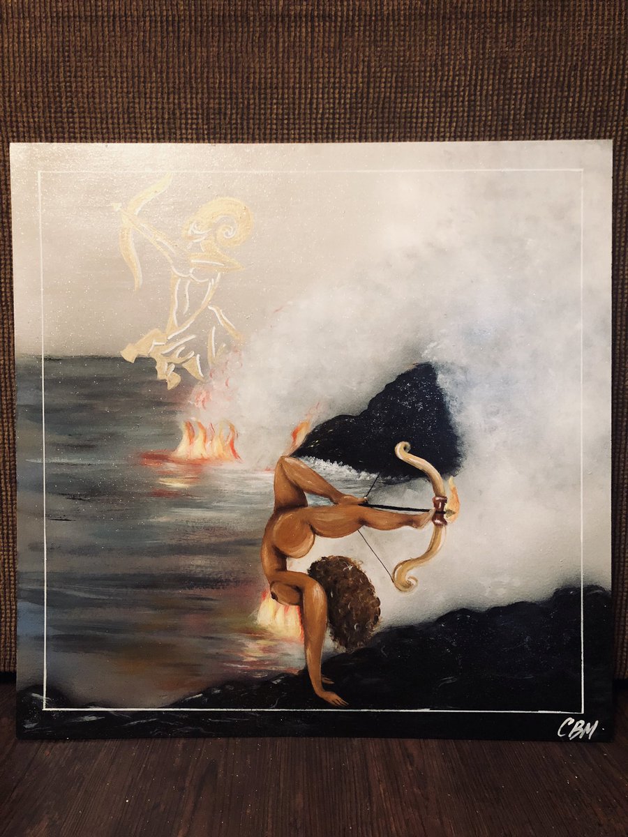 Ciara_BaduMonae's tweet photo. “Sagittarius”💫♐️🔥
#ciarasanders #ciarabadumonae #art #artist #zodiacsigns #zodiac #Sag #TeamSagittarius #SagittariusGang #TeamSag #firesigns #fire #flames #artistoninstagram #blackart #blackartist #natural #woman #ram #centaur #Acher #bowandarrow #smoke #clouds #dopeblackart https://t.co/p1HlfGYShy