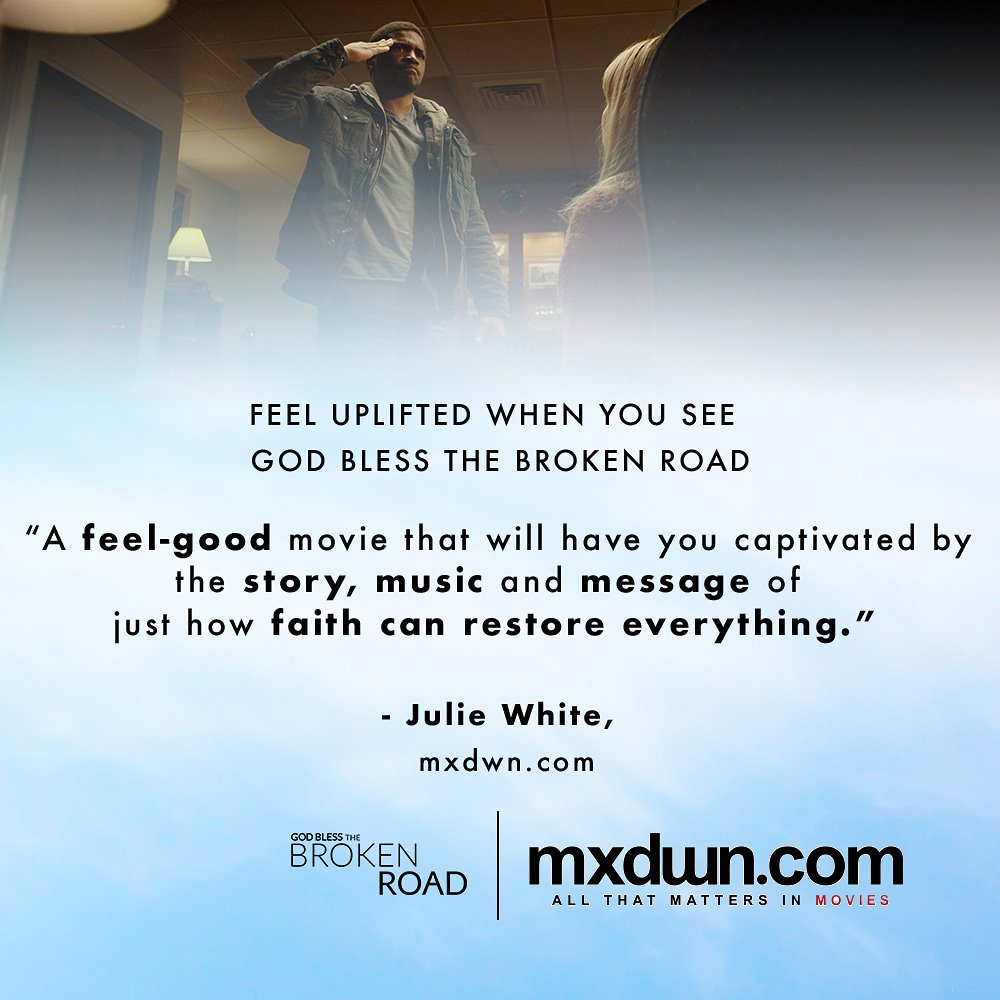 From time to time we need a reminder that through our faith, everything falls into place. God Bless the Broken Road tells the relatable story of one woman's journey to reconnect with God, and how her life turns around. Make sure you see #GBBR in theaters: bit.ly/GBBRTickets