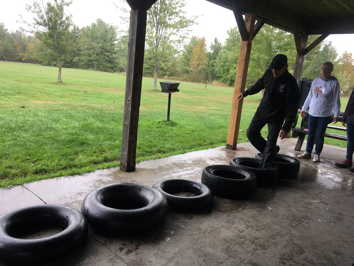 MichelleKisil's tweet photo. What do you do when it begins to rain & youโre โtiredโ of waiting for it to stop so you can get your session โrollingโ? โWheelโ on over the shelter where you can #letthegoodtimesroll ๐คทโโ๏ธ๐๐๐ป#tires #tubes Thanks @bobthomasOCSB 4 such pun!#ocsbOutdoors #ovsb #mchughwellness https://t.co/BSvdWowppc