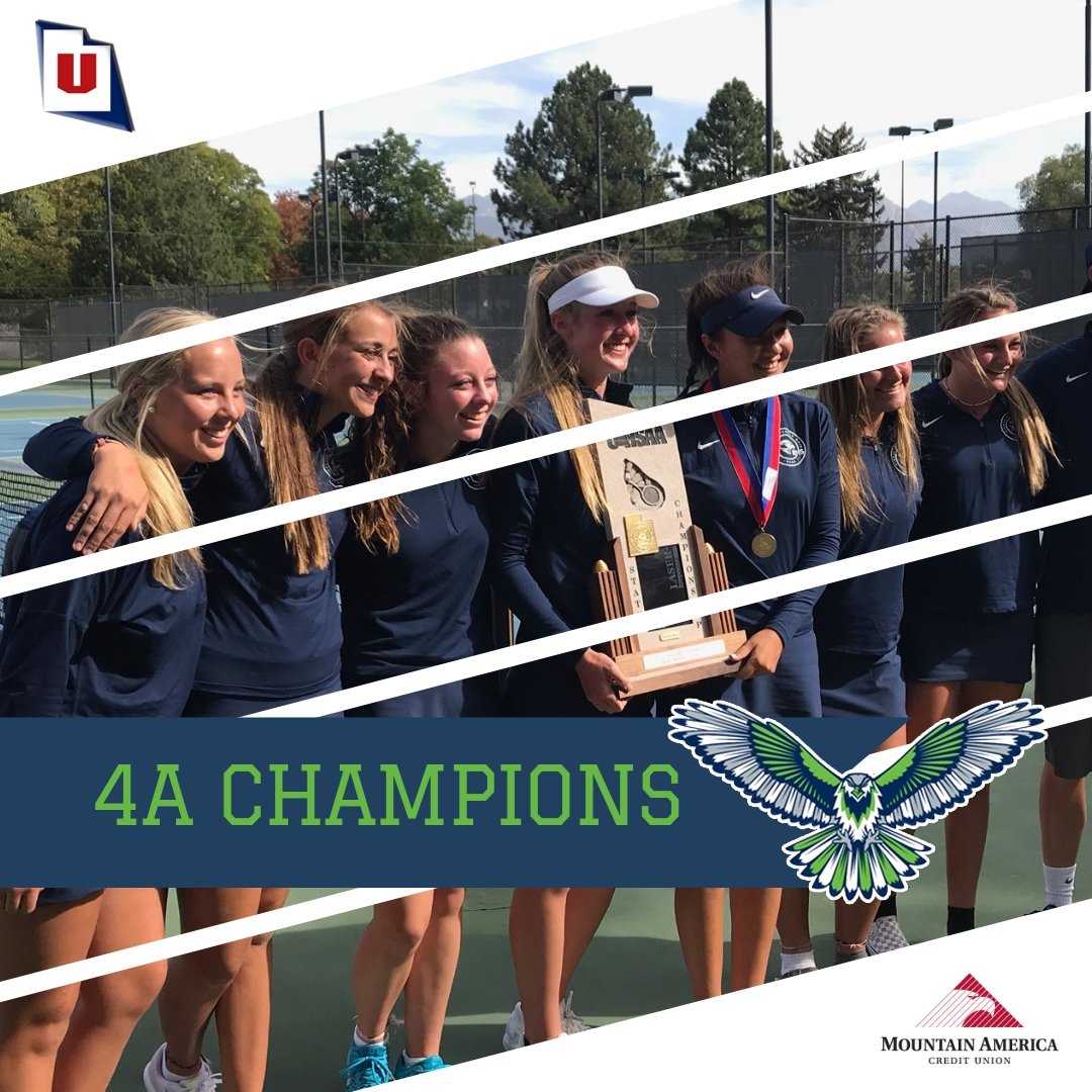 Congratulations to the <a href="/Ridgeline_Hawks/">Ridgeline Riverhawks</a> on their first <a href="/MountainAmerica/">Mountain America CU</a> 4A tennis crown! #MyReasonWhy