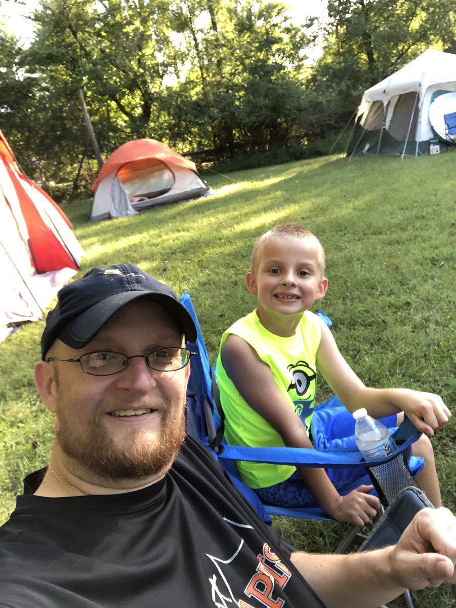 ShawnFCline's tweet photo. Camping overnight with my little Cub Scout! https://t.co/z6H5M2EaIm