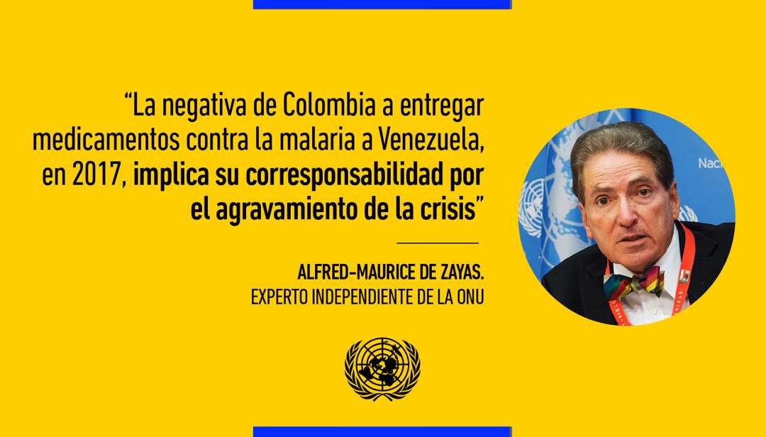 abogado34's tweet photo. El experto 👉De Zayas de la ONU  en Venezuela NO EXISTE  CRISIS HUMANITARIA
Hay una CRISIS ECONÓMICA POR LAS  👎SANCIONES de EEUU y UE
 👉 Destaca responsabilidad de 👎Colombia y 👎Canada en la escasez de Medicamentos💊💊
@LaHojillaenTV @MariaesPueblo #VenezuelaDiplomaciaDePaz https://t.co/v3wsfUUng6