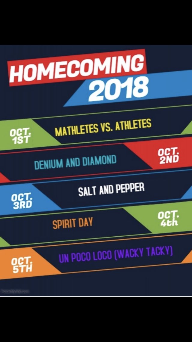 gatewayolys's tweet photo. Homecoming week!!! Show you spirit! Go Olys! #Gthang #UnPocoLoco https://t.co/2DlJM8VHNd