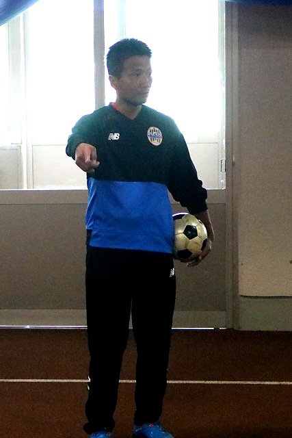 ホーム松本戦】 屋内走路ではモンテディオ山形レジェンドの永井篤志氏