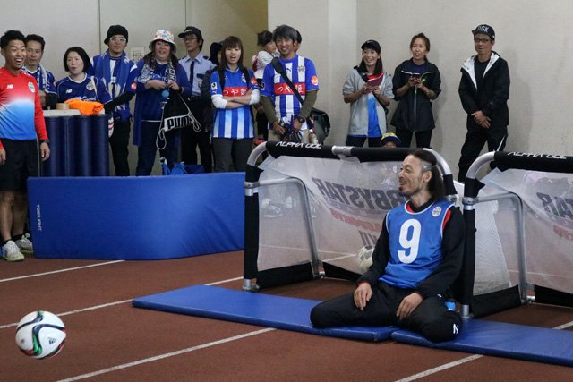 ホーム松本戦】 屋内走路ではモンテディオ山形レジェンドの永井篤志氏