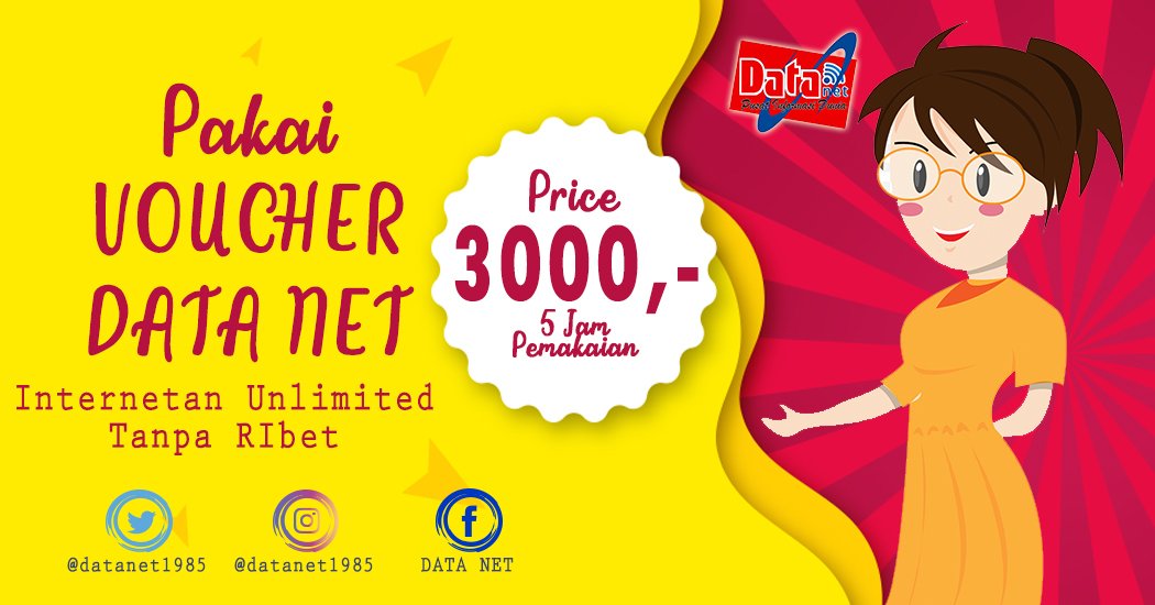 datanet1985's tweet image. Jadi gimana ? tertarik sama voucher dari DATA net... yuk buruan, jangan sampai kehabisan loh.. cari signal terbaik, lakukan selancar internet unlimited tanpa mikir kuota bakal habis...
#datanet
#paketdatanet
#datanetkece
#datachat
#datalive
#network
#indonesia