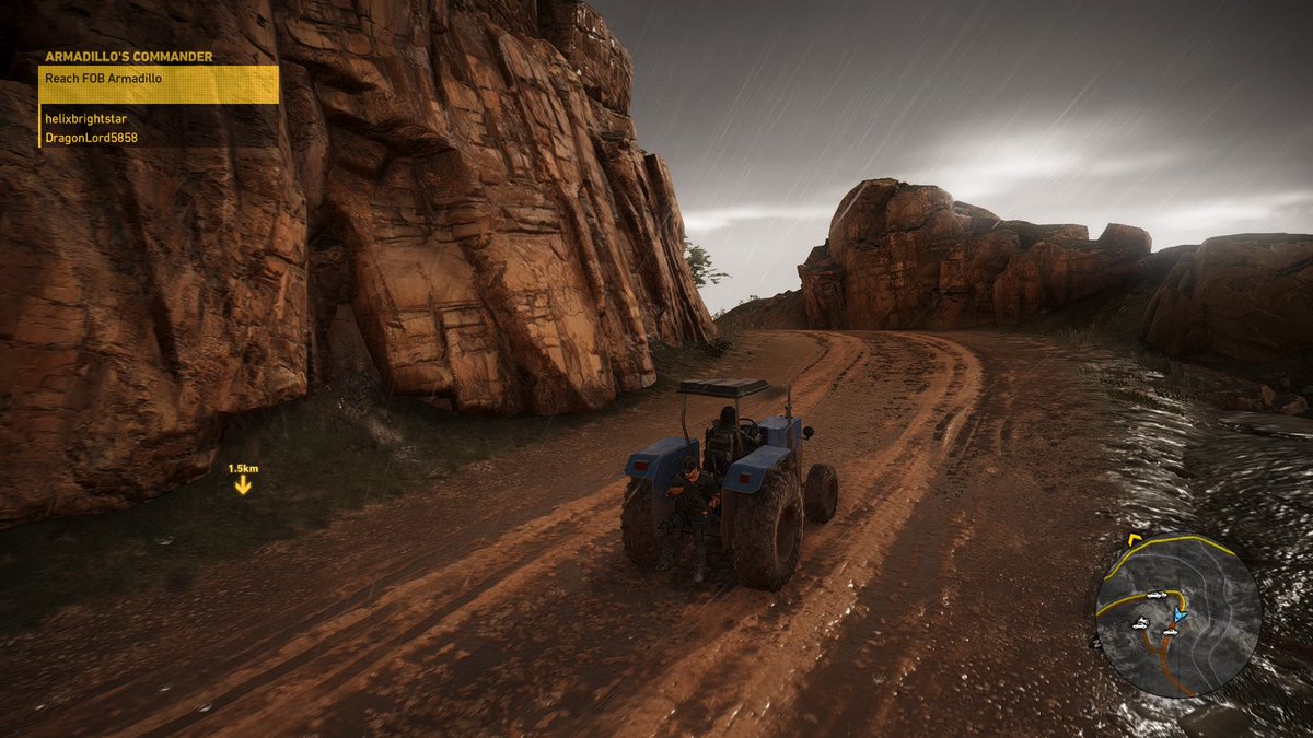 Playing co-op #GhostRecon Wildland riding a tractor! Having a blast. #PS4share