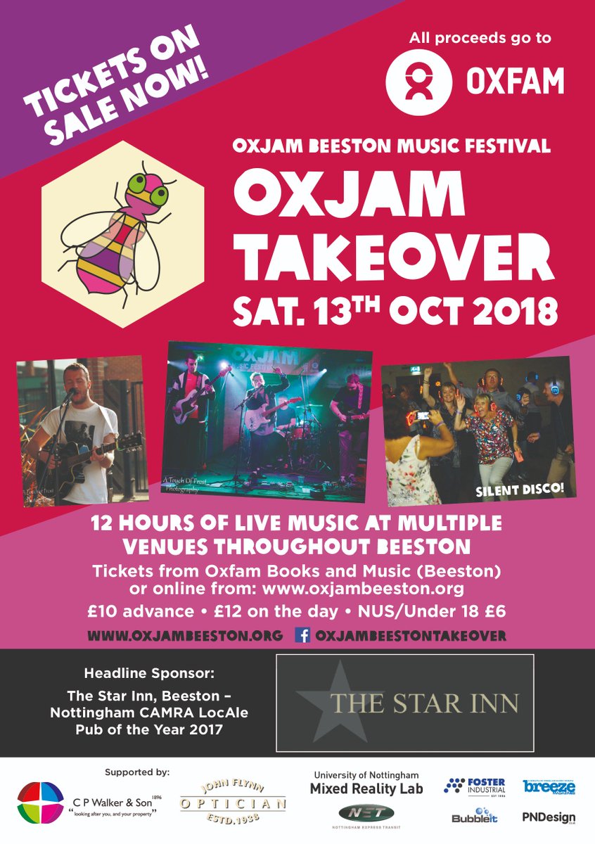 We welcome <a href="/Rudyards_Tea/">Rudyards Tea House</a> as one of our all day venues at Oxjam Beeston on Sat 13 Oct! #beeston #nottingham #music #community 
oxjambeeston.org/event/oxjam-be…