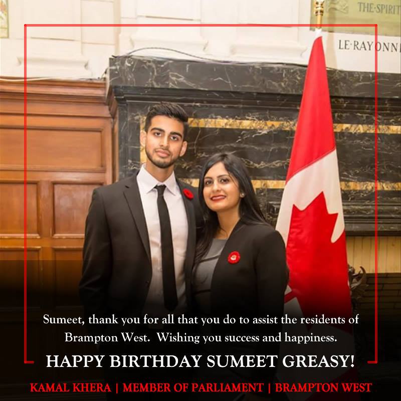 HonKamalKhera's tweet image. Happy #birthday to Sumeet Greasy! Thank you for all the great work you do! Proud to have you as a colleague and friend. #KeepItGreasy