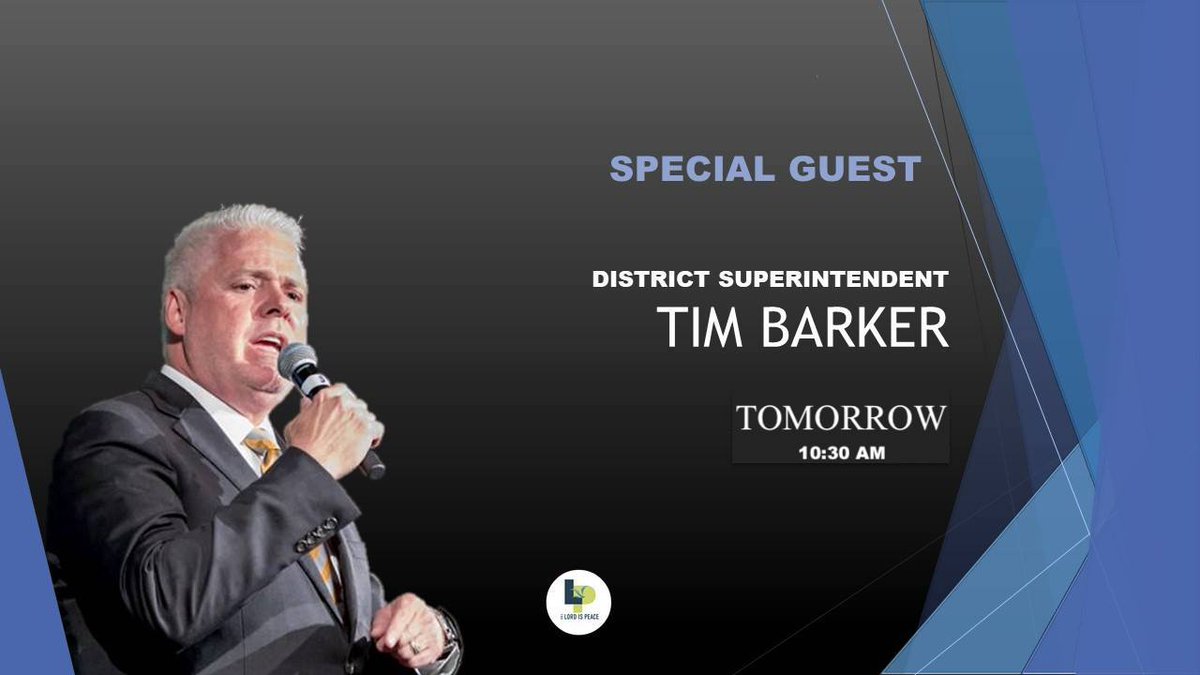 tlipcc's tweet photo. We are delighted to announce Tim Barker, AG. District Superintendent, as guest speaker during the morning service, tomorrow @ 10:30 am.  #TimBarker #GuestSpeaker https://t.co/5iAHimDaah