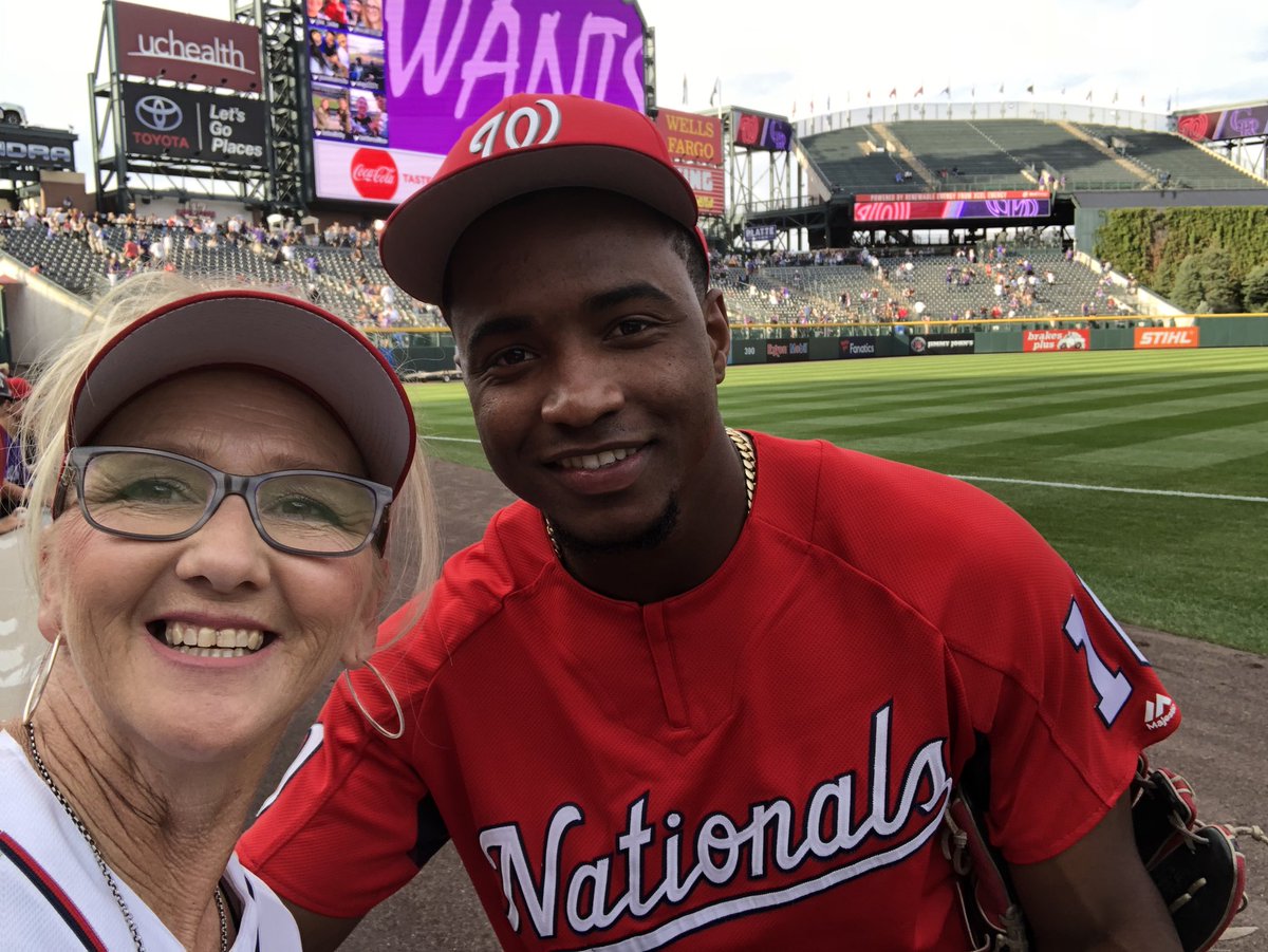 leahafgriffith's tweet photo. Came all the way to CO from MS to watch @Nationals play. Thanks @Victor__Robles for making my night/trip!!! https://t.co/DhUY0xPO27