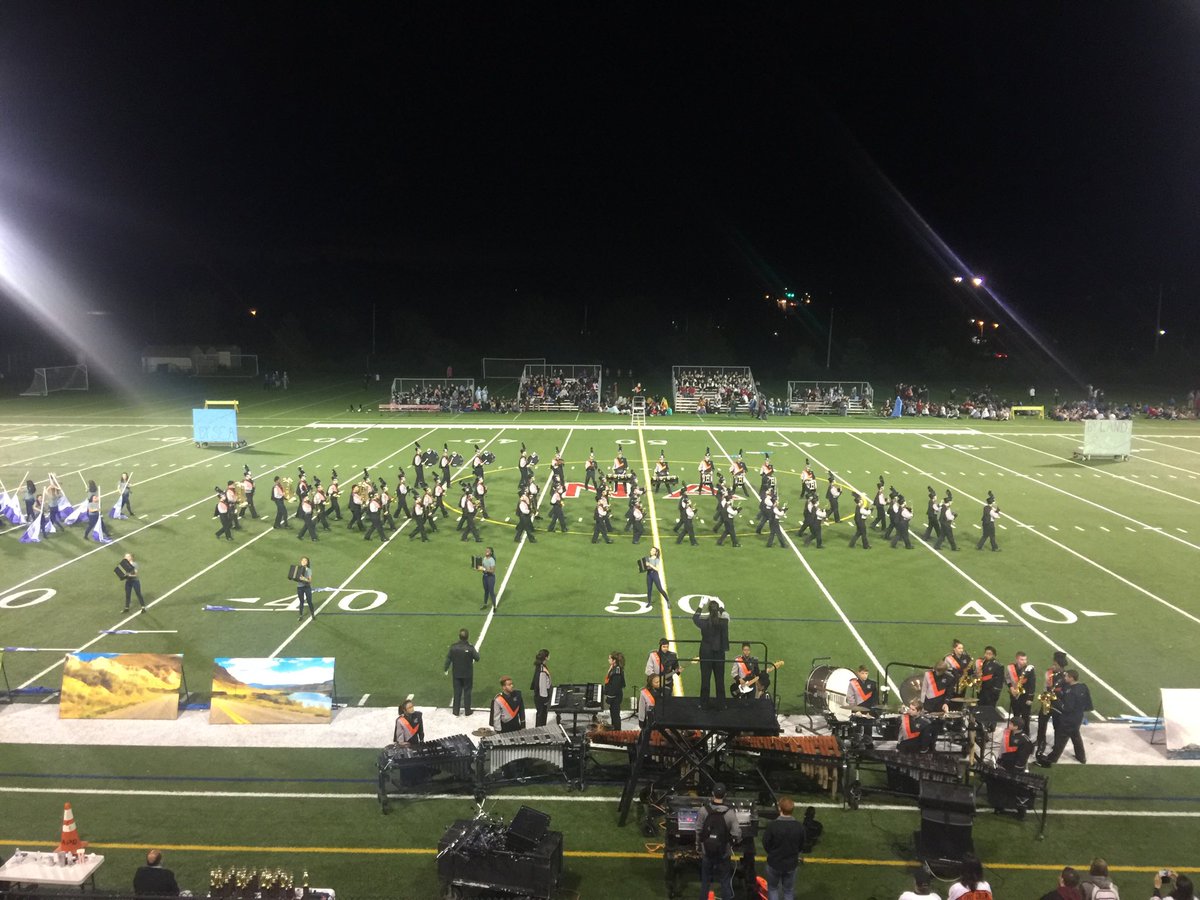 GreggGilligan's tweet image. The Stoughton Band takes the field at Walsh led by former Scarlet Knight Mr. John Mange #NESBA
