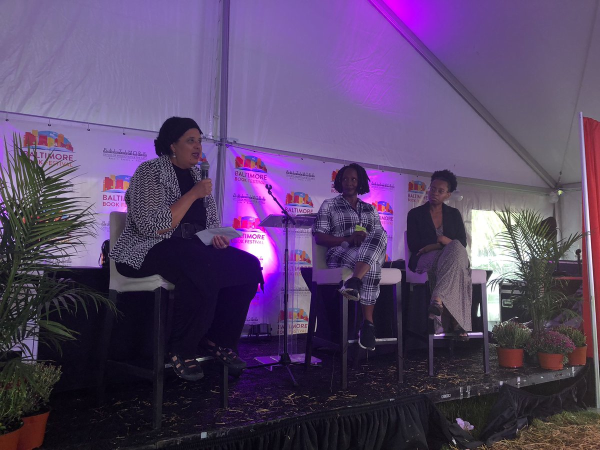 ALWilsonBmore's tweet image. Honored to introduce the “Literature for Social Justice” panel at the Baltimore Book Festival for @OSIBaltimore. It was inspiring to hear spoken word from the dynamic Lady Brion and a panel with Tara Huffman and Monique Morris moderated by @KarenEWebber. #socialjusticesyllabus