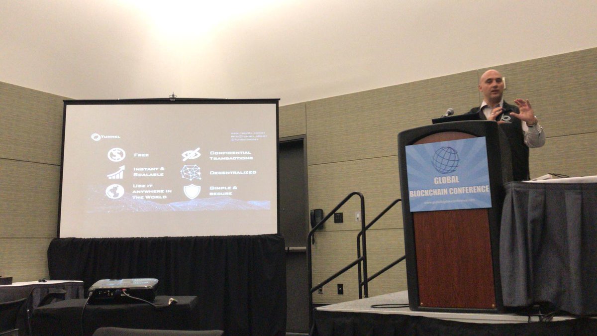 TunnelMoney's tweet photo. Tunnel at #globalblockchainconference, thank you for the opportunity to share our vision of what it's going to take for global adoption of decentralized payment systems. #decentralize #blockchain #DLT #payments #Cryptocurrency https://t.co/wSUj2Li83t