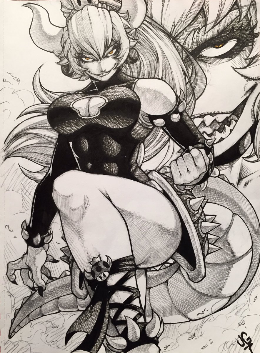 JGeorgeDrawz's tweet photo. FUCKING jacked. #Bowsette https://t.co/12D1Yto0h7