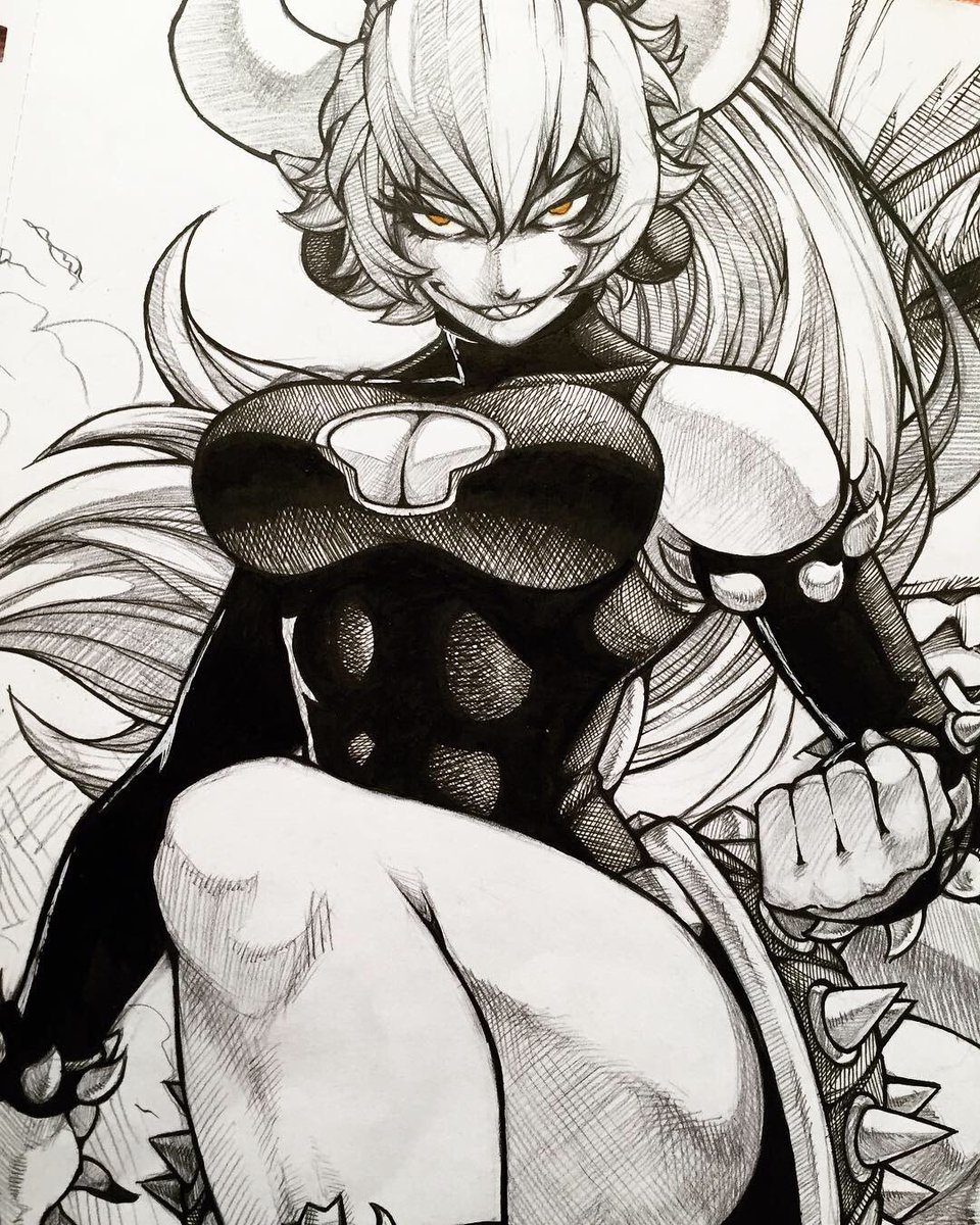 JGeorgeDrawz's tweet photo. FUCKING jacked. #Bowsette https://t.co/12D1Yto0h7
