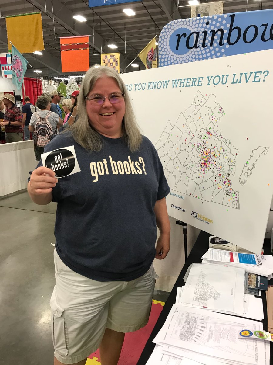 LibraryofVA's tweet photo. Are you a bookworm too? We've got some great stickers over at our #StateFairVA booth! https://t.co/RQ9TmqULTE