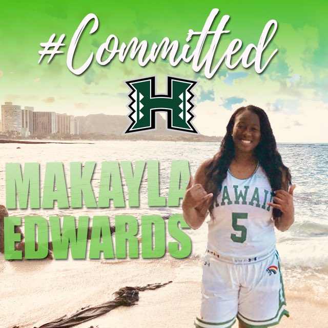 Makaayla___'s tweet photo. Im beyond blessed to be given the opportunity to play division l basketball and with that being said I will like to announce that I’ve committed to the university of Hawaii 😆🌈 #gobows https://t.co/0URePMYCLj