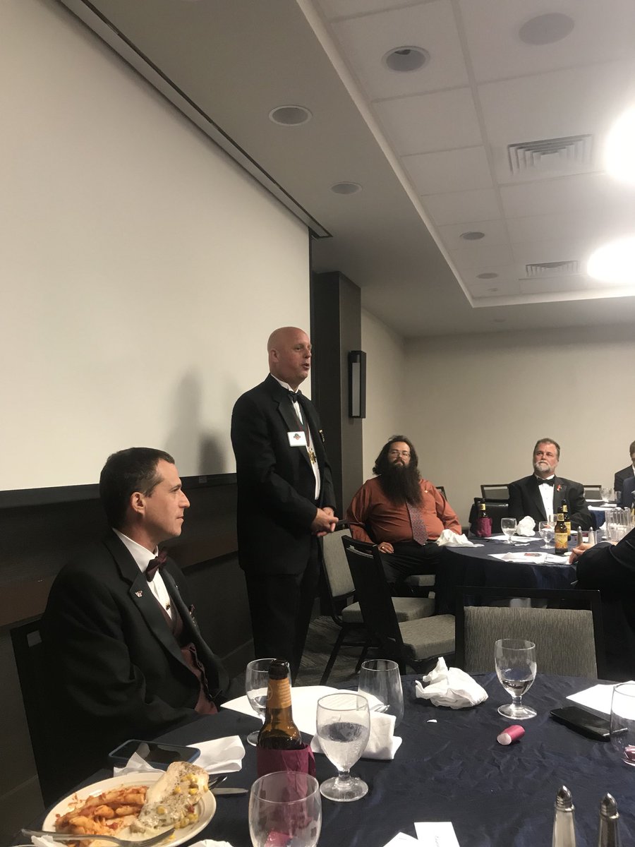 masdumas's tweet photo. Great time Tonight with the VA Zeta chapter at their Chartering Banquet @SWGPPrice telling the young men about the next chapter in their story #phipsistory @PhiKappaPsi https://t.co/8ckzBzwxc9