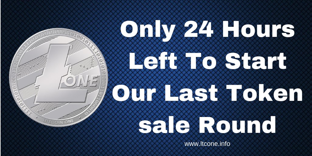 There are only 24 hours to go before the LTCONE token sale last round starts.

Join Our Telegram Chat Group t.me/joinchat/IHJ4H…

Info ltcone.info

#Litecoinone #Ltcone #Bitcoin #Crypto #cryptocurrencies #TokenSale #Publicsale #Ico #invest #Litecoin #ethereum