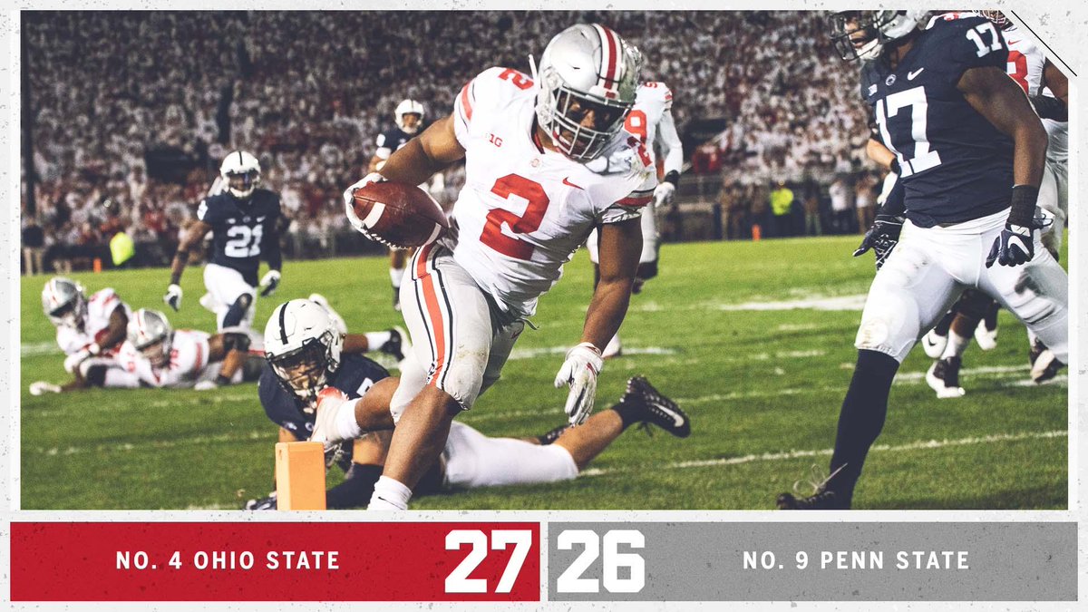 espn's tweet photo. Buckeyes get it done in Happy Valley! https://t.co/3GafygiQfq