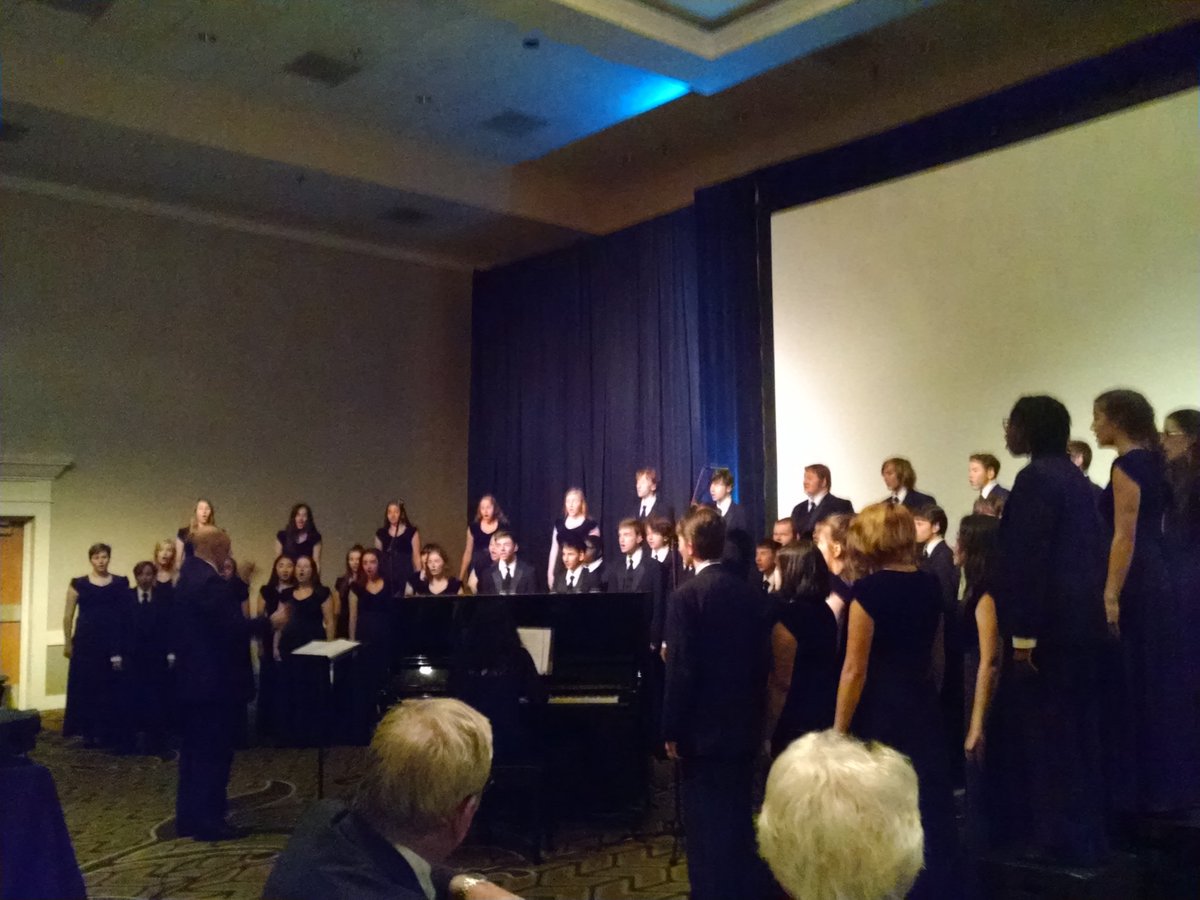 DrHayter's tweet photo. Excellent performance from the Columbia Rock Bridge HS Concert Choir. #2018MSBA @PStieple https://t.co/4AECrBoFhE
