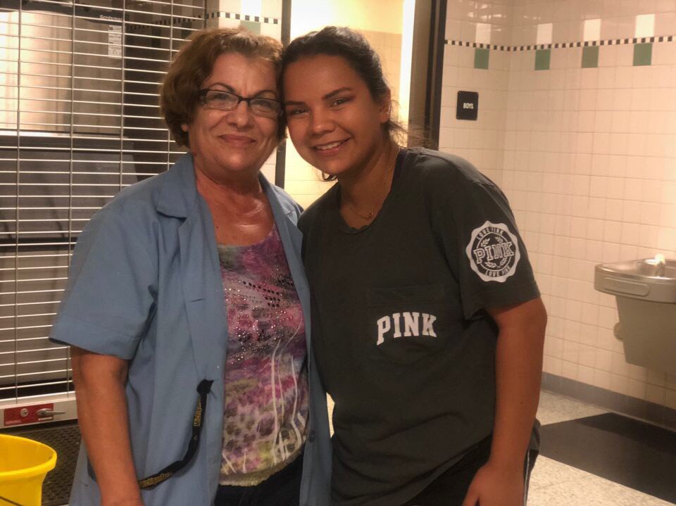 bhscfaleaders's tweet photo. Meet Jesusita! “I gave my card to the band hall janitor because she does so much for us especially on Monday’s and game days.” @CFALDRAcademy @BerknerHS 
#berkner #cfaleaderacademy #futureleaders #risdconnects #risd #thankful #band https://t.co/ZxvHu50fhJ