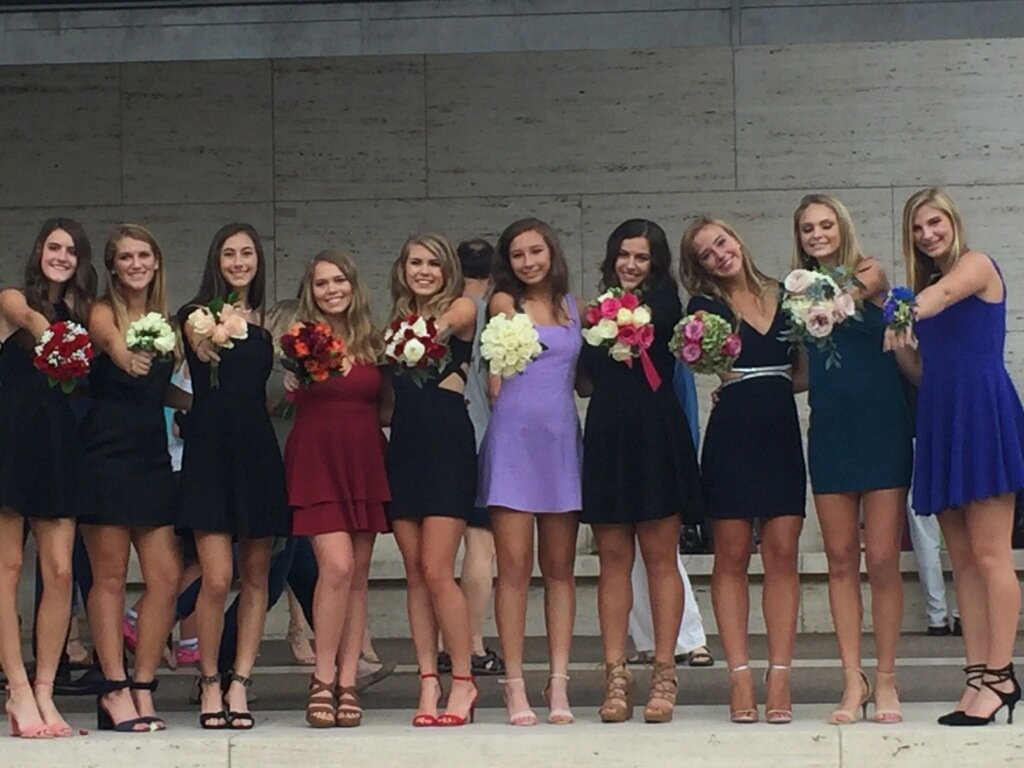 nolansoccer's tweet photo. Can't ask for a better group of amazing young women!  They clean up nicely #lcsHOCO #lvsFamily #lvs4ever https://t.co/A47mBezUxK