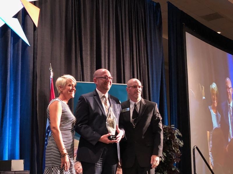DrHayter's tweet photo. Proud to present the 2019 MO Supt. of the Year Award to Dr. Jeremy Tucker, Liberty Public Schools. #2018MSBA https://t.co/uwrbpWwzIQ