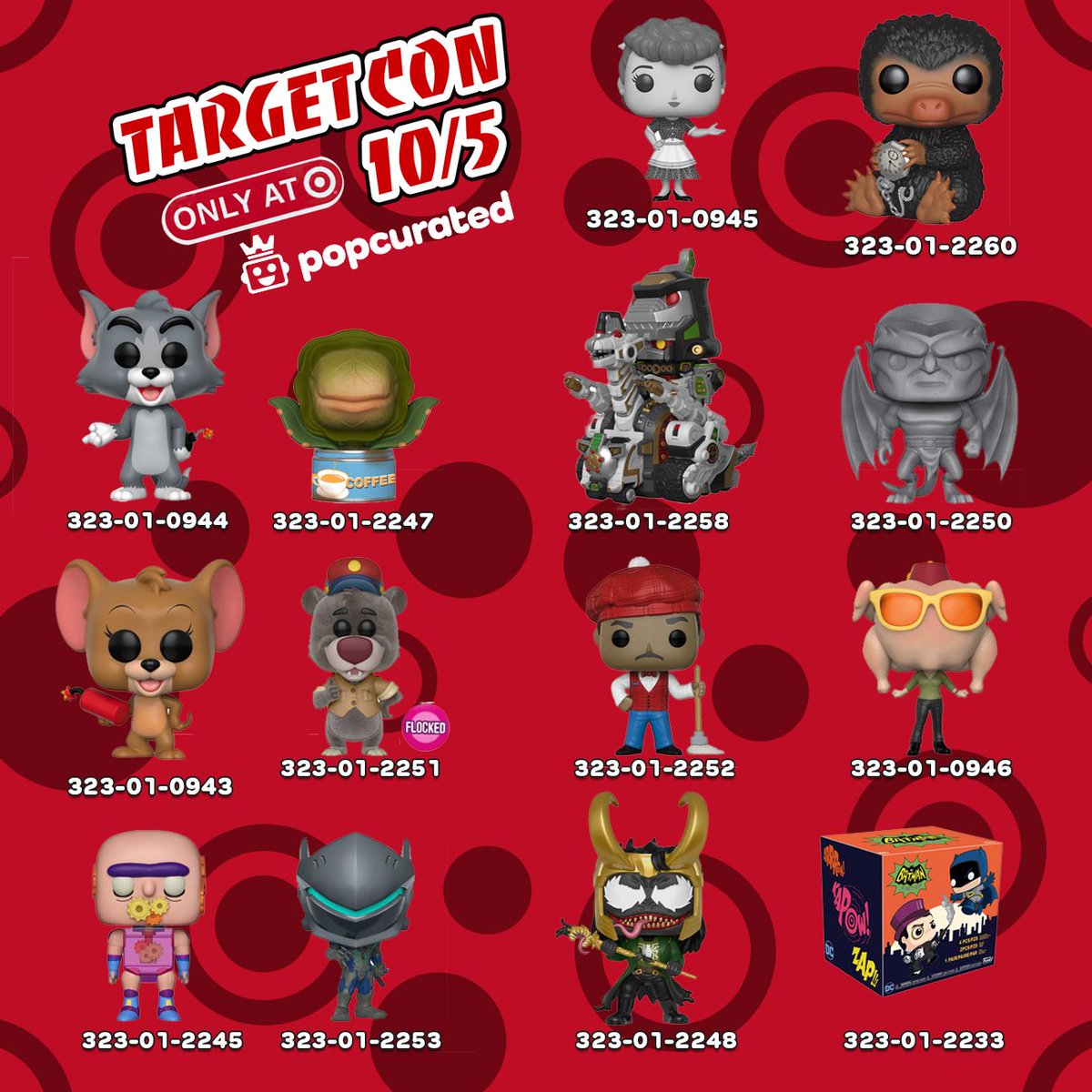Updated list for #targetcon pops #funko 