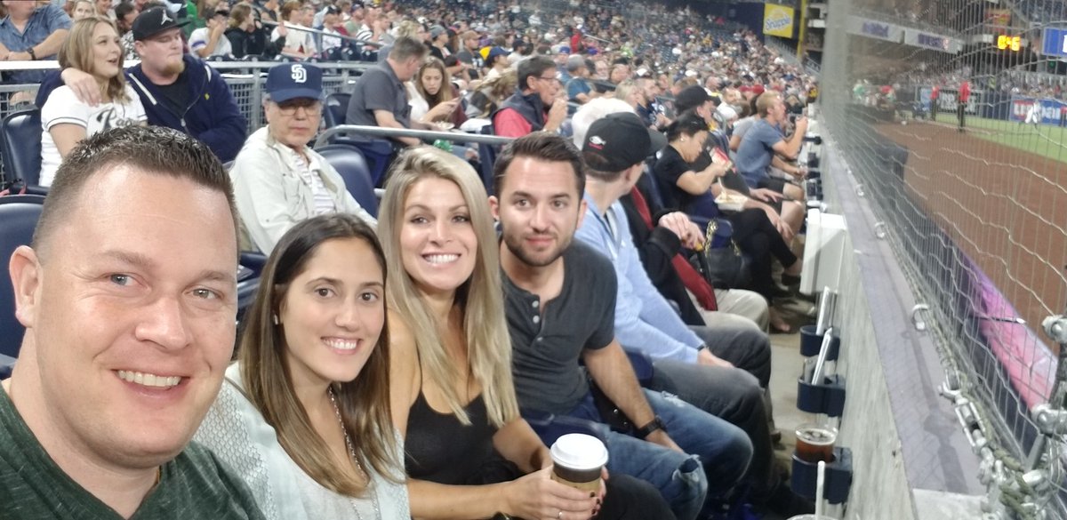 drew_beal's tweet photo. Front row at the Padres game! #SDinHD https://t.co/UmKKJJAXmq