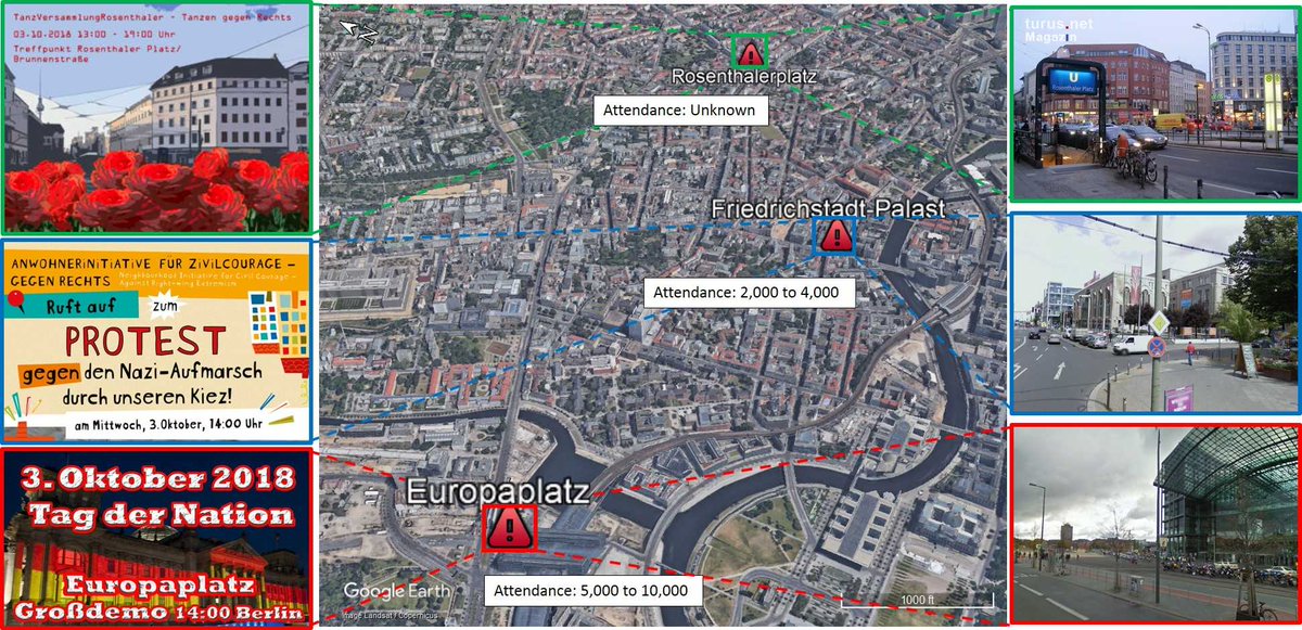 Mitie_IntelServ's tweet photo. Large-scale right-wing #TagDerNation protest in #Berlin on 03 Oct 2018; left-wing counter-protest also planned. Possibility of situation escalating, as seen in #Chemnitz on 27 Aug 2018 - Are your security teams aware?
#OSINT #Germany #Deutschland #Activism https://t.co/Uvo0ftGu6u